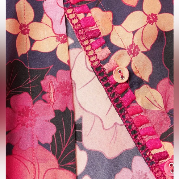 Johnny Was Becca Button Down Shirt Medium Silk - Picture 16 of 16